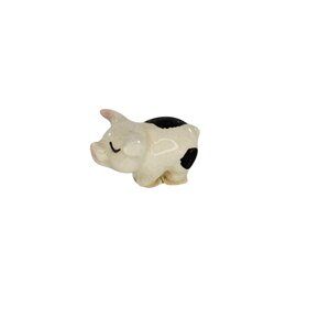 Vintage Hagen Renaker Piglet Black White Miniature Figurine